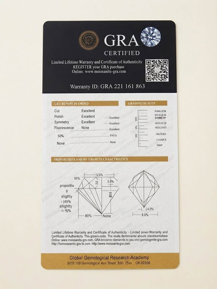 1 Carat Moissanite Solitaire Stud Earrings-GRA Certified