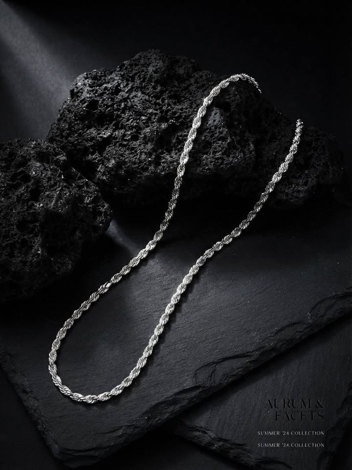 24" Sterling Silver Rope Chain (stamped)