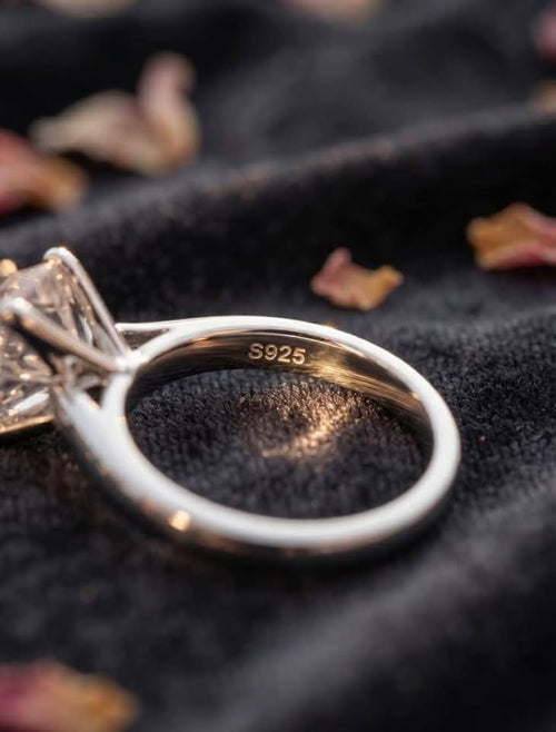 5-Carat Moissanite Solitaire Ring (S925 Silver)