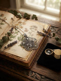 Boho Ornate Flower Filigree Pendant Necklace