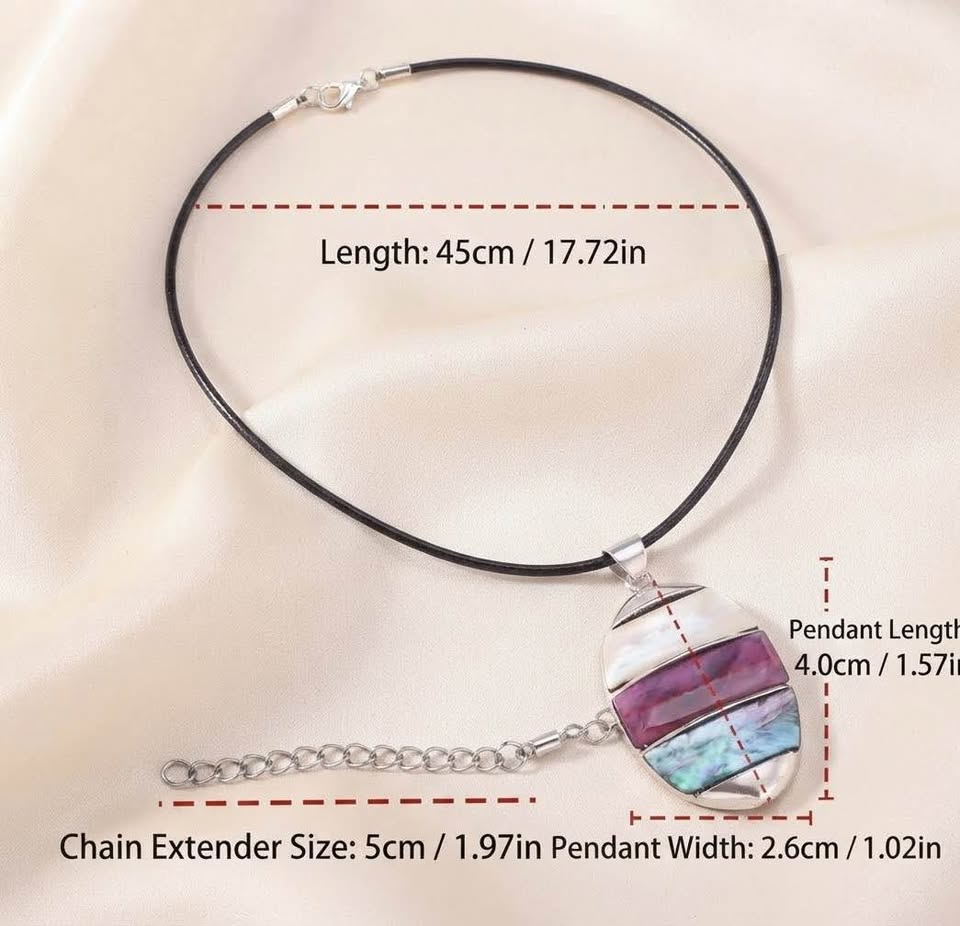 Chic Multi-Stone Oval Pendant Necklace