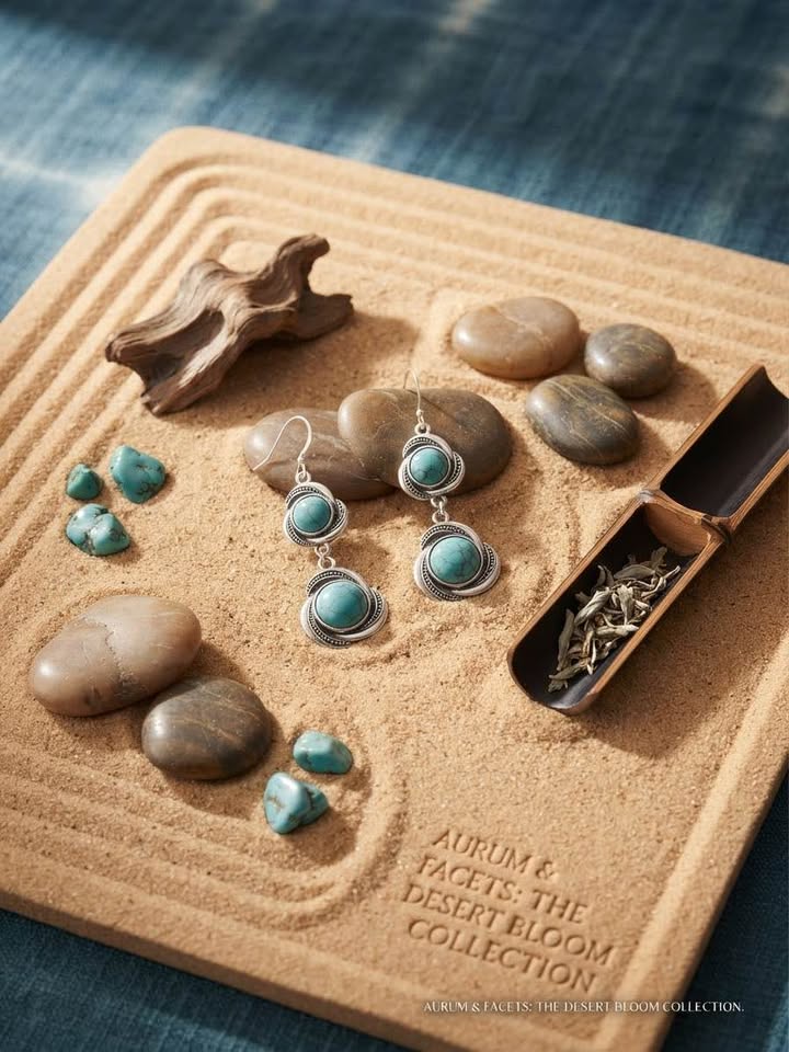 The Desert Bloom" Statement Earrings