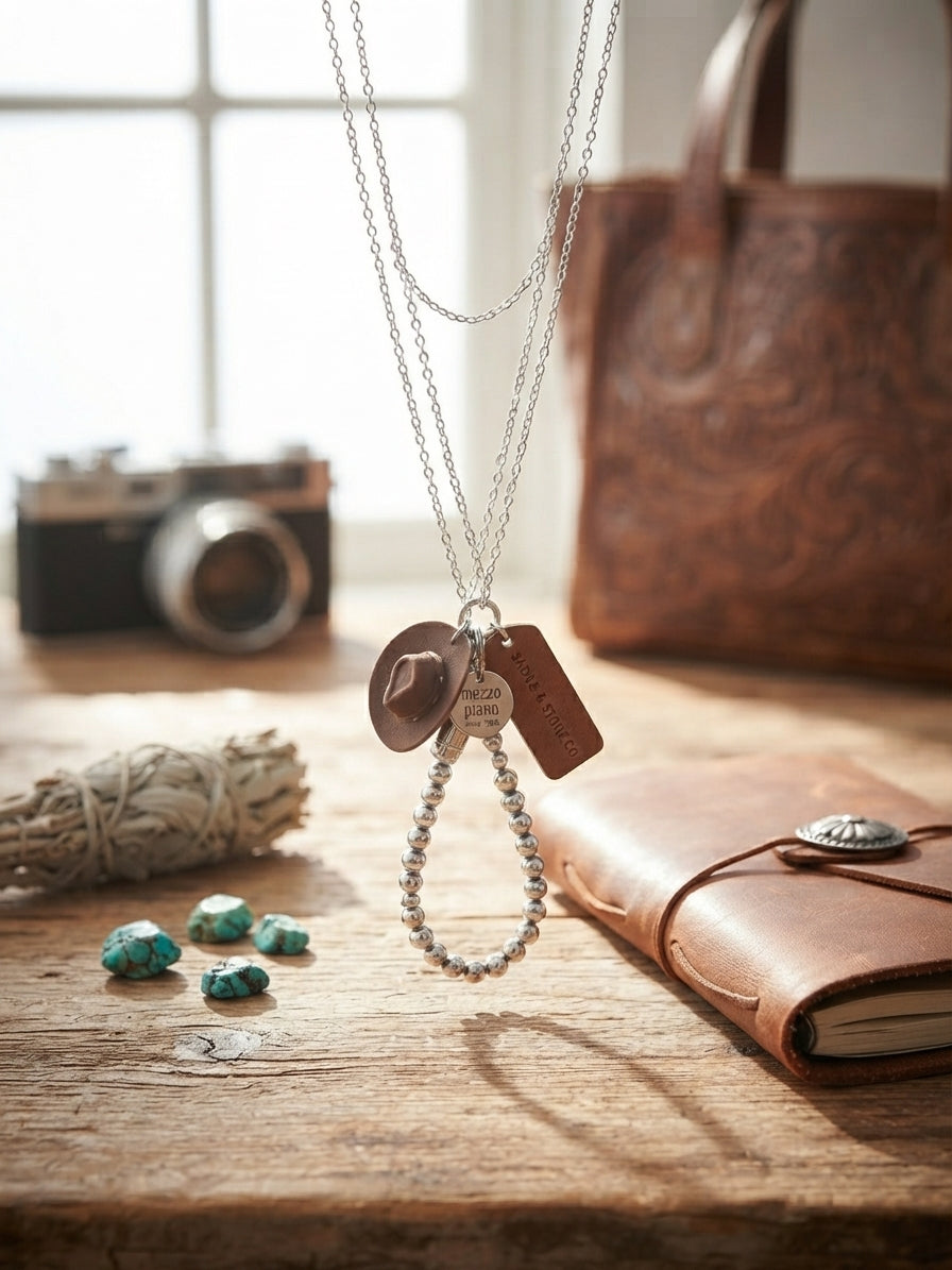 Coastal Cowgirl Western Hat Purse Charm / Boho Bag Charm