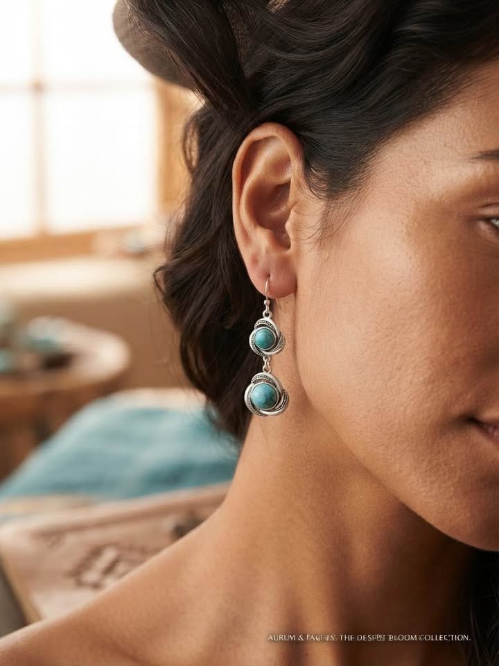 The Desert Bloom" Statement Earrings