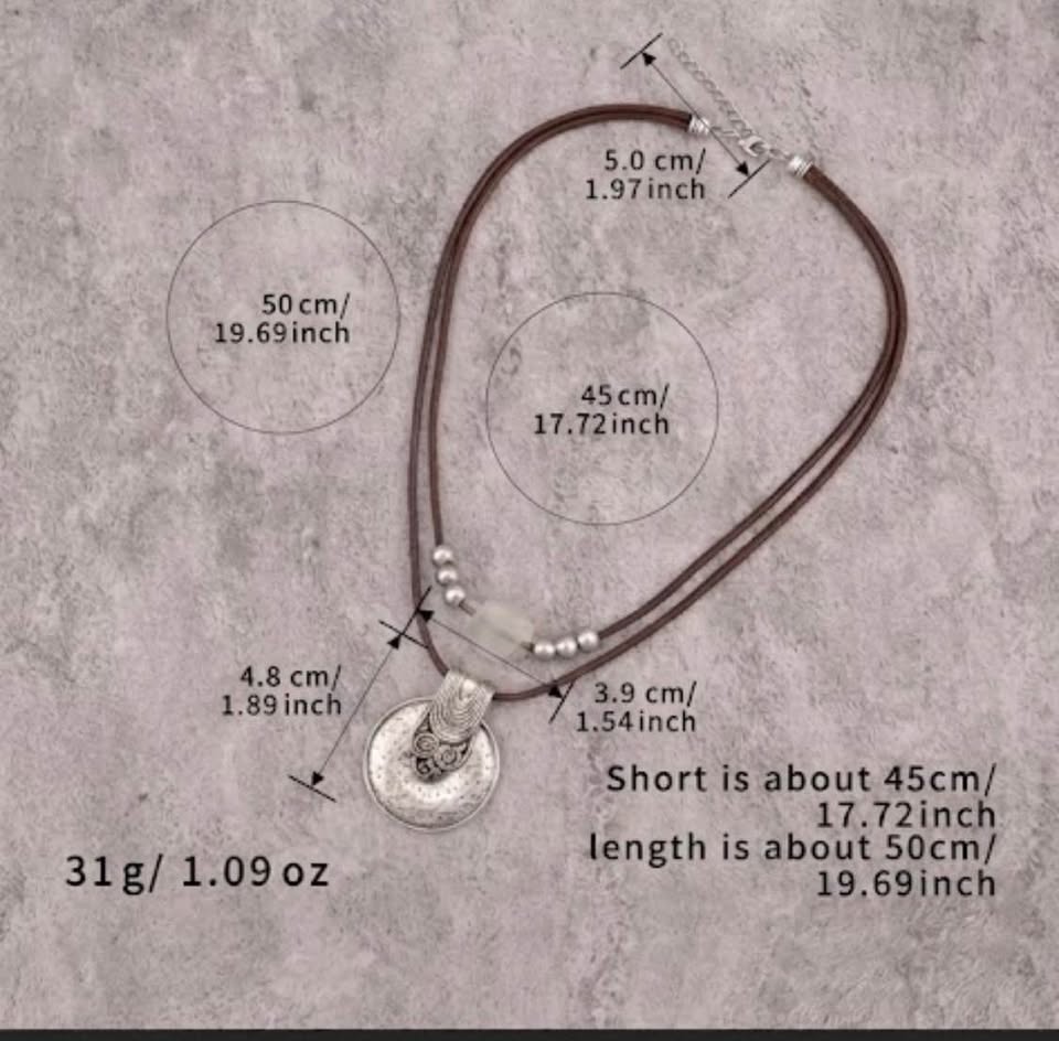 Tribal Pendant Double-Strand Necklace