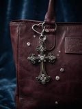 Vintage Style Rhinestone Cross Purse Charm